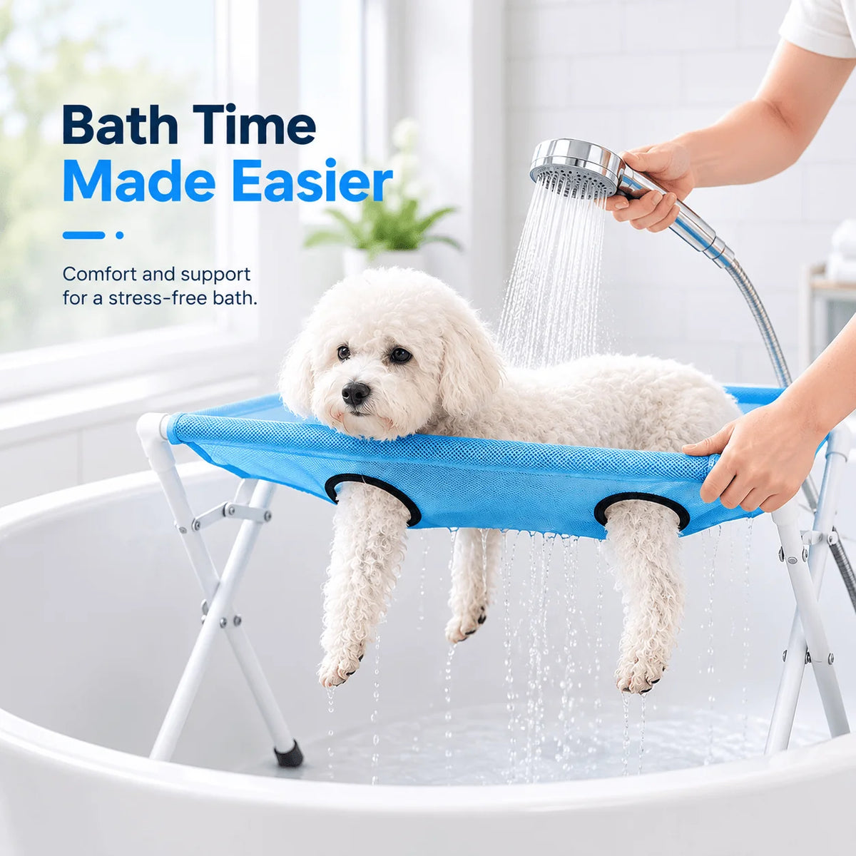 Foldable Pet Grooming Hammock Stand (Buy 1)